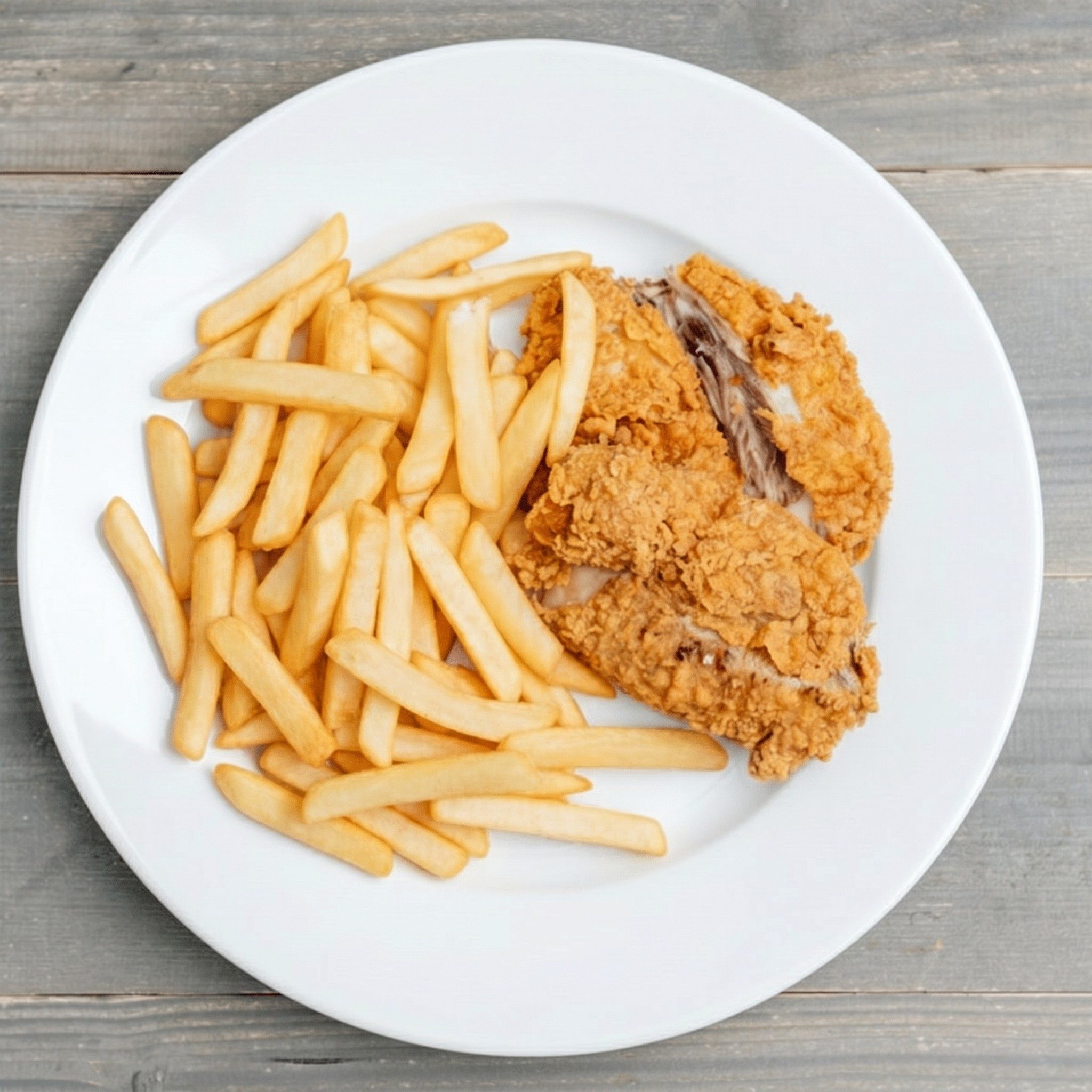 Fried Wings and Fries.